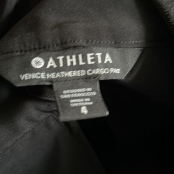 ATHLETA VENICE CHARCOAL HEATHERED wide Leg CARGO PANT Sz 4 - Picture 9 of 10